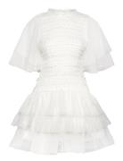 Minnie Short Sleeve Lace Mini Dress White Malina