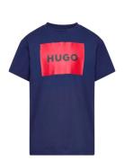 Short Sleeves Tee-Shirt Blue Hugo Kids