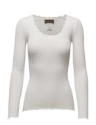 Silk T-Shirt W/ Lace White Rosemunde