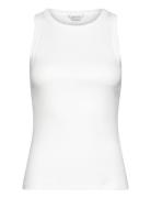 High Neck Rib Tank Top White GANT