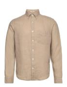 Reg Gmnt Dyed Linen Shirt Beige GANT