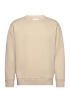 Logo C-Neck Sweat Beige GANT