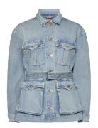 Belted Denim Field Jacket Blue Lauren Ralph Lauren