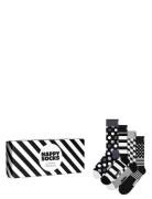 4-Pack Classic Black & White Socks Gift Set Black Happy Socks