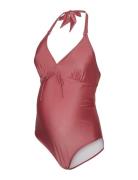 Mlmolly Halter Padded Swimsuit 2F Uv A. Pink Mamalicious