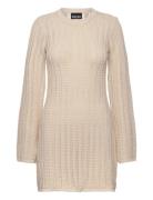 Pcjesca Ls O-Neck Knit Dress Bc Beige Pieces