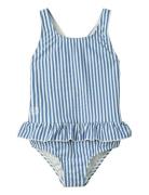 Amara Stripe Swimsuit Blue Liewood