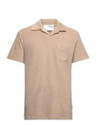 Slhrelax-Terry Ss Resort Polo Ex Beige Selected Homme