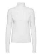 Rib Mock Neck Top White Filippa K