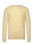 Man Chunky O-Neck Sweater Yellow Davida Cashmere