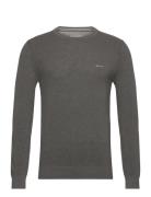 Cotton Pique C-Neck Grey GANT