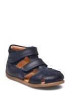 Starters™ Two Velcro Sandal Navy Pom Pom