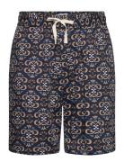 Hendrix Aop Shorts Navy Les Deux