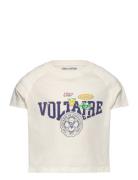 Short Sleeves Tee-Shirt Cream Zadig & Voltaire Kids