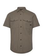 Marine Slim Shirt S\S Green G-Star RAW