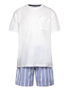 Striped Cotton Short Pyjamas Blue Mango