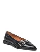 Biavictoria Buckle Ballet Flat Nappalak Black Bianco