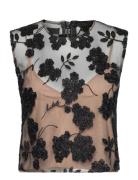 Flower Beads Top Black ROTATE Birger Christensen