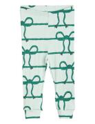 Rope Aop Baby Leggings Green Mini Rodini