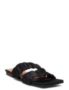 Smock Flat Sandal Black Ganni