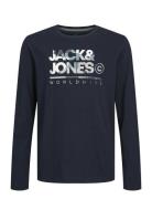 Jjluke Tee Ls Crew Neck Jnr Navy Jack & J S