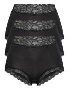 Brief 3 Pack Emelie Lace High Black Lindex