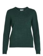 Viril O-Neck L/S Knit Top - Noos Green Vila