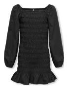 Koghelene Puff Sleeve Short Dress Wvn Black Kids Only