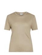 Vialexia O-Neck S/S T-Shirt - Noos Beige Vila