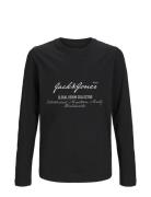 Jjgreat B2S Logo Tee Ls Ln Jnr Black Jack & J S