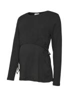 Mlcaileen June L/S Jrs Top 2F Black Mamalicious