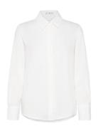 Fluid Long-Sleeved Shirt White Mango