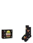 2-Pack Blast Off Burger Socks Gift Set Black Happy Socks