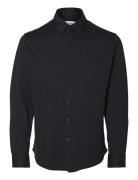 Slhslim-Jersey Shirt Ls Noos Black Selected Homme