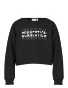 Nkfvanita Ls Short Boxy Sweat Unb Black Name It