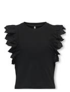 Kogbetty Life S/S Frill Top Jrs Black Kids Only