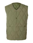 Slhrelax-Cfw Quilt Vest Ex Khaki Selected Homme