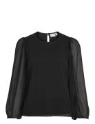 Vifalia O-Neck L/S Top - Noos Black Vila