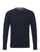 Essential Logo Long Sleeve Top Navy Superdry