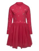 Tnliv L_S Rib Dress Red The New