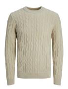 Jjeross Knit Crew Neck Sn Cream Jack & J S