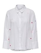 Onlnew Lina Grace Ls Emb Shirt Noos Wvn White ONLY