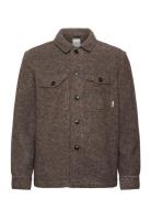 Textured Twill Overshirt Brown Lindbergh