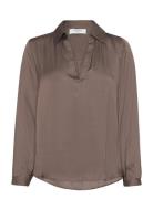 Shirt Long Sleeve Brown Rosemunde