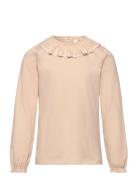 T-Shirt Ls Collar Beige En Fant