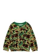 Camo Aop Velour Sweatshirt Green Mini Rodini