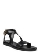 Sandals - Flat - Open Toe - Op Black ANGULUS