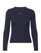 Tjw Slim Essential Rib Ls Navy Tommy Jeans