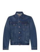 Danny Greasy Denim Jacket Blue Nudie Jeans