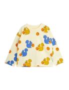 Squirrels Aop Ls Tee Yellow Mini Rodini